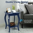 thumbnail image 5 of Gymax Set of 2 Side Table End Table Accent Sofa Table Night Stand w/ Shelf Indigo Blue, 5 of 10