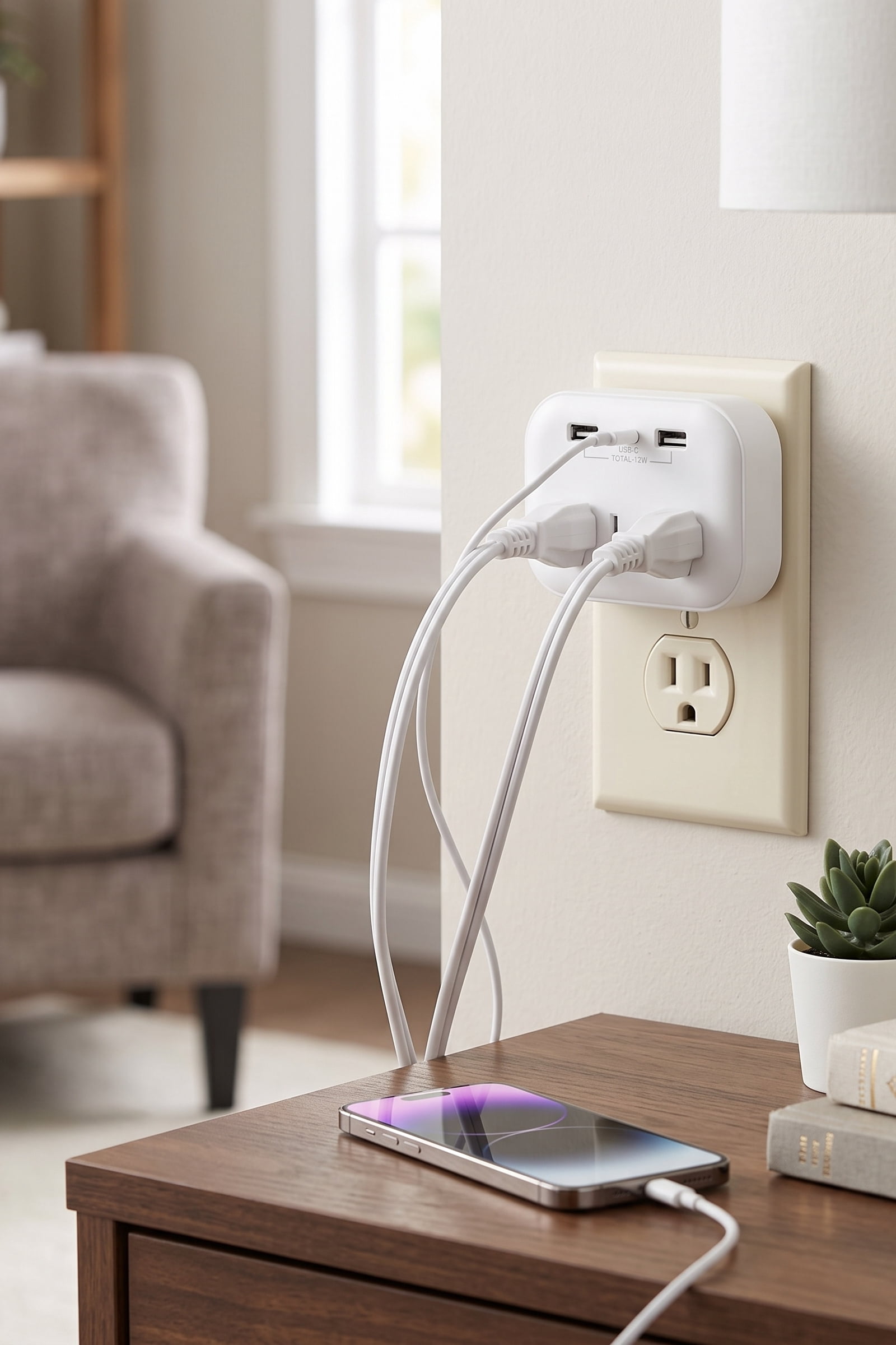 Hyper Tough 3-Outlet Surge Protector with 3 USB Ports