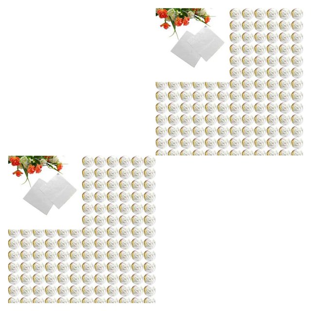 QualitChoice 100 Pcs Carrés en Aluminium Colorés pour Emballage Bonbons Chocolat Sucettes Argent 2Ensemble