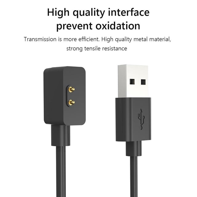 Adaptador de cargador USB Línea de carga para pulsera inteligente Redmi Band 2 (negro 60 cm) WDOplteas Para estrenar