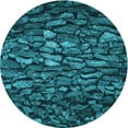 thumbnail image 1 of Ahgly Company Indoor Round Patterned Dark Turquoise Green Area Rugs, 7' Round, 1 of 1