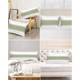 thumbnail image 6 of Sage Green Striped Satin Pillowcase for Hair and Skin with Zipper, Soft Breathable Cooling Silk Pillow Cases, Modern Geometric Abstract Art Body Pillow Covers Bed Pillows 20"x54", 6 of 6