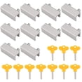 thumbnail image 2 of Juego de 10 Topes de Corredizo, Cerraduras de Gabinete, Correas, Puertas, Cerradura Antirrobo de Seguridad, Ventana, Puerta Corrediza, Cerradura de Puertas con Dos Agujeros, 2 of 5