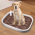 thumbnail image 6 of Pet Dog Toilet Puppy Potty Tray Potty Tray Potty Pan Detachable Pet Litter Pan Training Pad Holder Potty Trainer Corner White Coffee, 6 of 8
