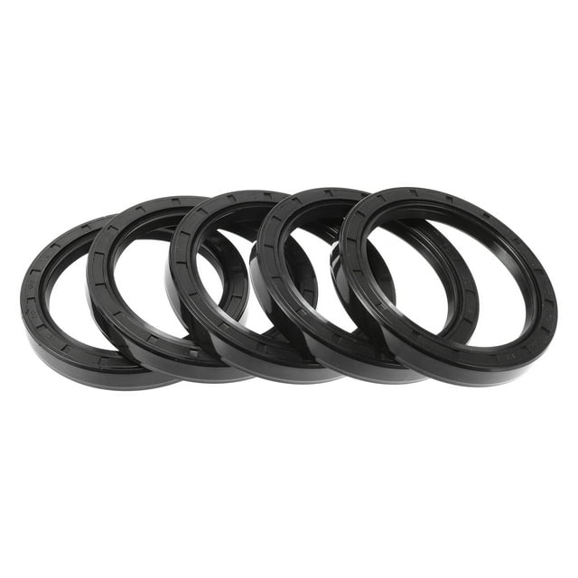 Sello de aceite universal Unique Bargains TC de doble labio con resorte de acero, anillo de sello para eje rotativo 70x90x12mm, caucho nitrilo de alta presión negro, 5 piezas
