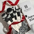 thumbnail image 4 of DUAIU 10PCS Makeup Brush Set with 2 Sponges & 4 Hair Clips - Foundation, Blush, Concealer, Eyeshadow Brushes, Valentine's Day & Xmas Gift (Black), 4 of 7