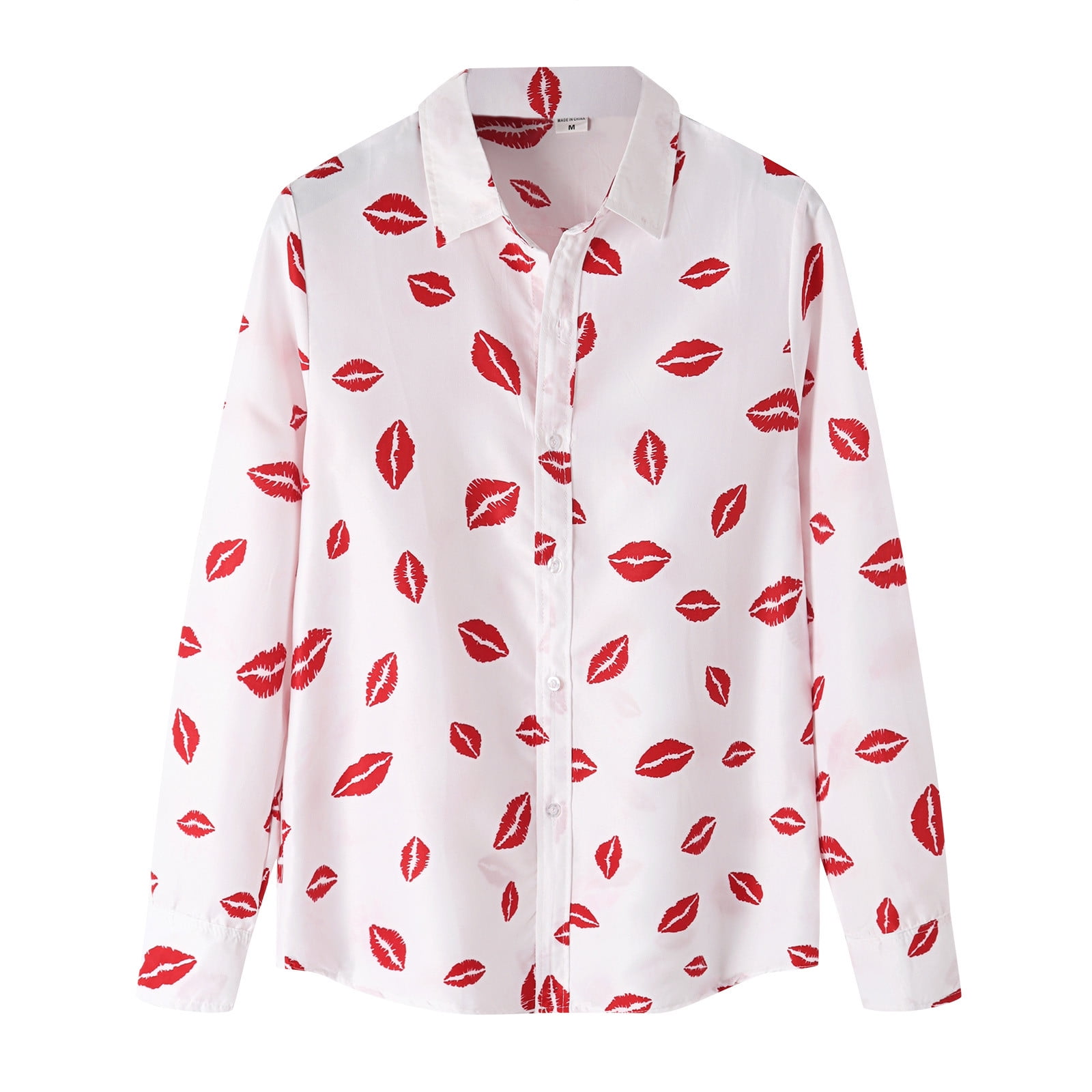 Casual Lipstick Print Shirt 