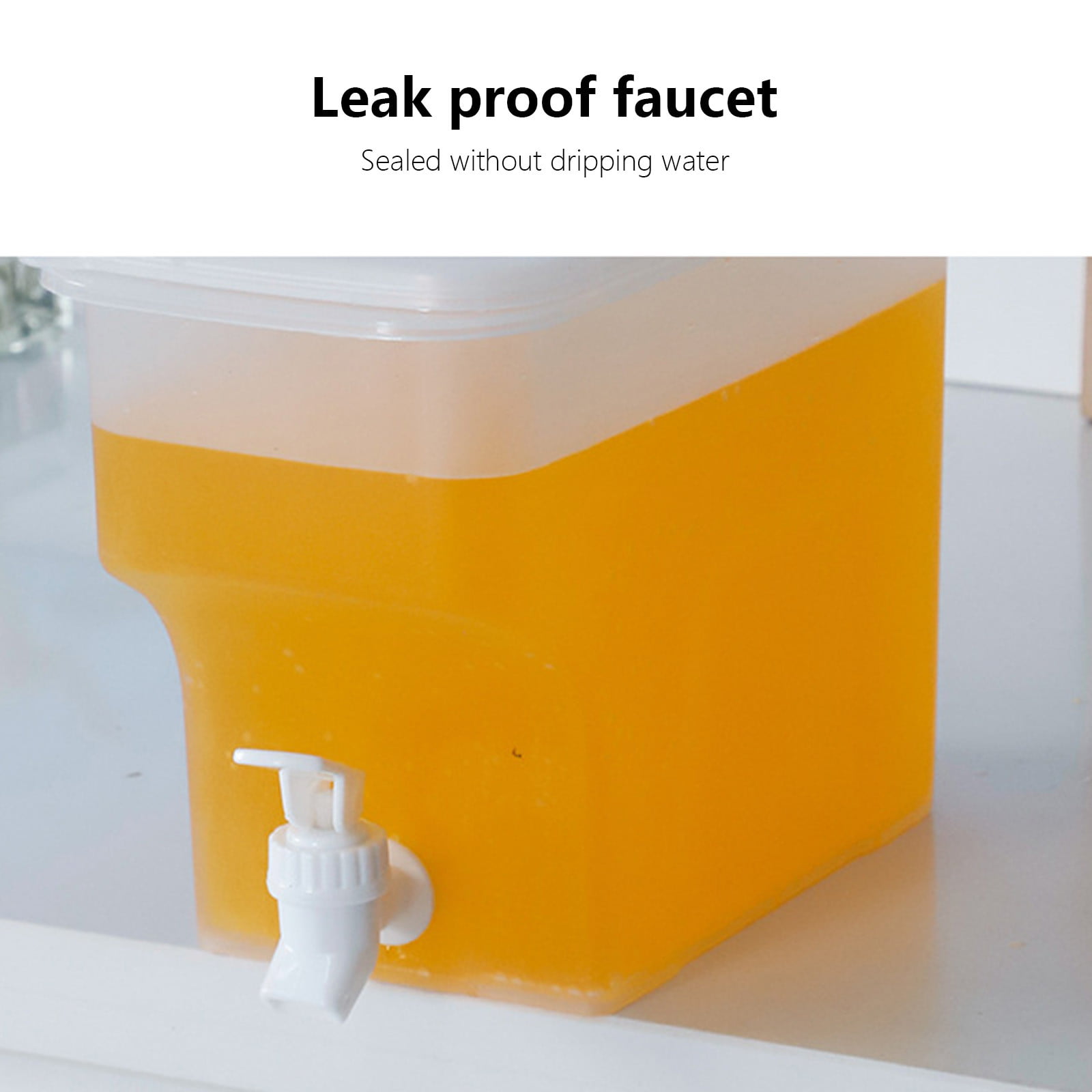 4L Ice Cold Tea Beverage Dispenser With Leak Proof Spigot Clear