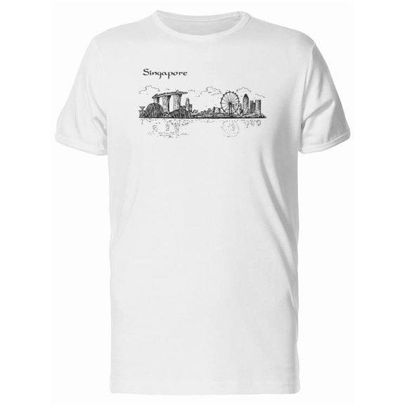Singapore City Sketch Tee Men's -Image by Shutterstock