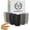 Black Gray, variant on Homienly 4-Pack 12 oz Wheat Straw Cups, Unbreakable, Microwave & Dishwasher Safe, Beach
