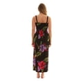 thumbnail image 3 of Just Love Floral Print Tube Sundress Swimwear Cover Up Summer Dress for Women (Black With Floral - Lilac, Medium), 3 of 3