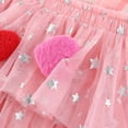 thumbnail image 5 of GYRATEDREAM Toddler Baby Girl Valentines Day Outfit Kids Sparkle 3D Plush Heart Sleeveless Layered Tulle Tutu Dress Suspenders Summer Clothes Pink for 1-8Y, 5 of 8