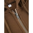 thumbnail image 2 of Qiylii Women Zip Up Hoodies, Long Sleeve Solid Color Hooded Drawstring Sweatshirts, 2 of 8
