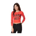 thumbnail image 1 of Aeropostale Womens Cropped Class Act Pullover Sweater, Rojo, Small, 1 of 2