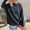 Dark Gray, variant on Goodtrade8 Oversized Sweaters for Women Khaki Solid Color Long Sleeve Casual Sweater Tops