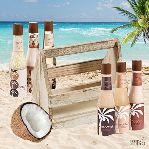 Freida & Joe Tropical Milky Coconut Bath and Body Spa Gift Set for Her