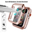 thumbnail image 4 of Alinsea Protecteur d'Écran pour Apple Watch 44mm Verre Trempé [2 Pack] [Couverture Complète] Bumper Cas Dur [avec Protecteur d'Écran Intégré] Couverture de Protection Globale pour iwatch 44mm Série 4/5-Rose Or, 4 of 5