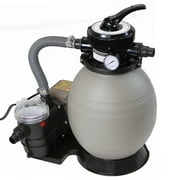 XtremepowerUS 13" Sand Filter Pump, 2640GPH,  With .75HP Pool Pump With Timer For Above Ground Pools, 4-Way Multi-Port Valve & Strainer Basket