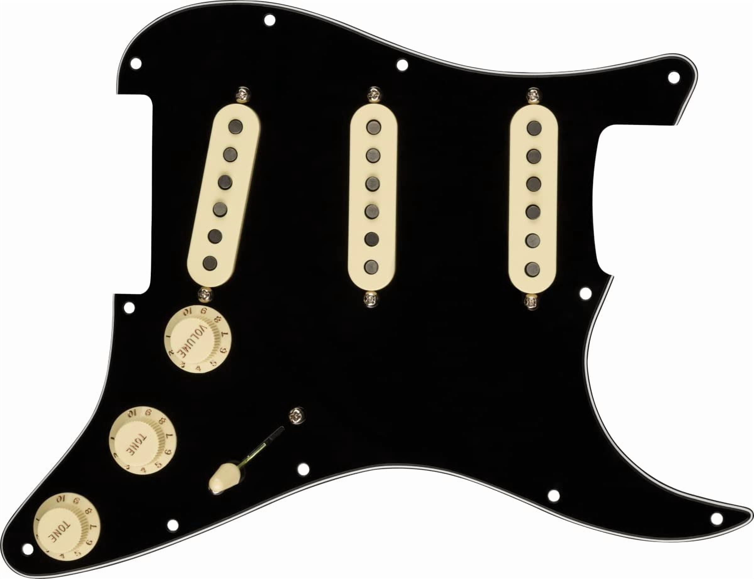 Fender Custom Shop Texas Special SSS Pre-Wired Stratocaster Pickguard - Black w/ Picks