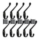 thumbnail image 1 of 9pcs Abrigos pesados Ganchos de pared Montado en la pared for hardware Hardware Doble Puerta Retro Percha de la capa con 20 tornillos Color Negro, 1 of 6