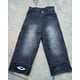 thumbnail image 2 of Pantalones vaqueros rectos casuales retro literarios góticos callejeros Y2K pantalones de cintura alta holgados para deportes diarios de baloncesto y jogging, 2 of 2
