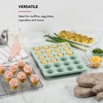 thumbnail image 5 of KitchenAid 24-Cup Aluminized Steel Nonstick Mini Cupcake Pan and Muffin Tin, Pistachio Green, 5 of 8