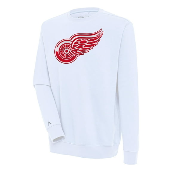 Men's Antigua  White Detroit Red Wings Victory Pullover Sweatshirt