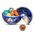 thumbnail image 1 of Planeta de madera Bola Set Home Astronomy Educación Juguete Educativo Aprendizaje Early Juego Props Universo Ciencia Juega Playa Preescolar Sala de estar seitruly FN000986-00B, 1 of 7