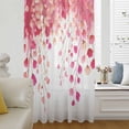 thumbnail image 6 of Spring Pink Wisteria Flowers Sheer Curtains 63 Inches Long, Rustic Floral Branches Light Filering Curtains, Breathable Simi Curtain Privacy Drapes for Living Room Bedroom Lightweight Window Treatment, 6 of 9