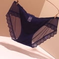 thumbnail image 4 of Panties for Women,Transparent Lace Seamless Underwear for Women Soft Comfortable Triangle Panties,Womens Underwear,Dark Blue,M, 4 of 4