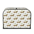 thumbnail image 2 of Balery Dachshund Going To Play Tennis Pattern Oven Cover Kitchen Bread Machine Protector, 4 Slice Toaster Cover for Home, Anti Dust Fingerprint Coaster Cover, 2 of 7