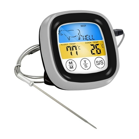 

Electronic Grill Thermometertimer Touchgrill Thermometerkitchen Color Screen Food Food Meat Alarm