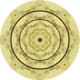 thumbnail image 1 of Ahgly Company Indoor Round Patterned Sun Yellow Area Rugs, 7' Round, 1 of 6