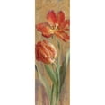 thumbnail image 3 of Nai, Danhui 7x14 Black Modern Framed Museum Art Print Titled - Parrot Tulips on Gold II, 3 of 5
