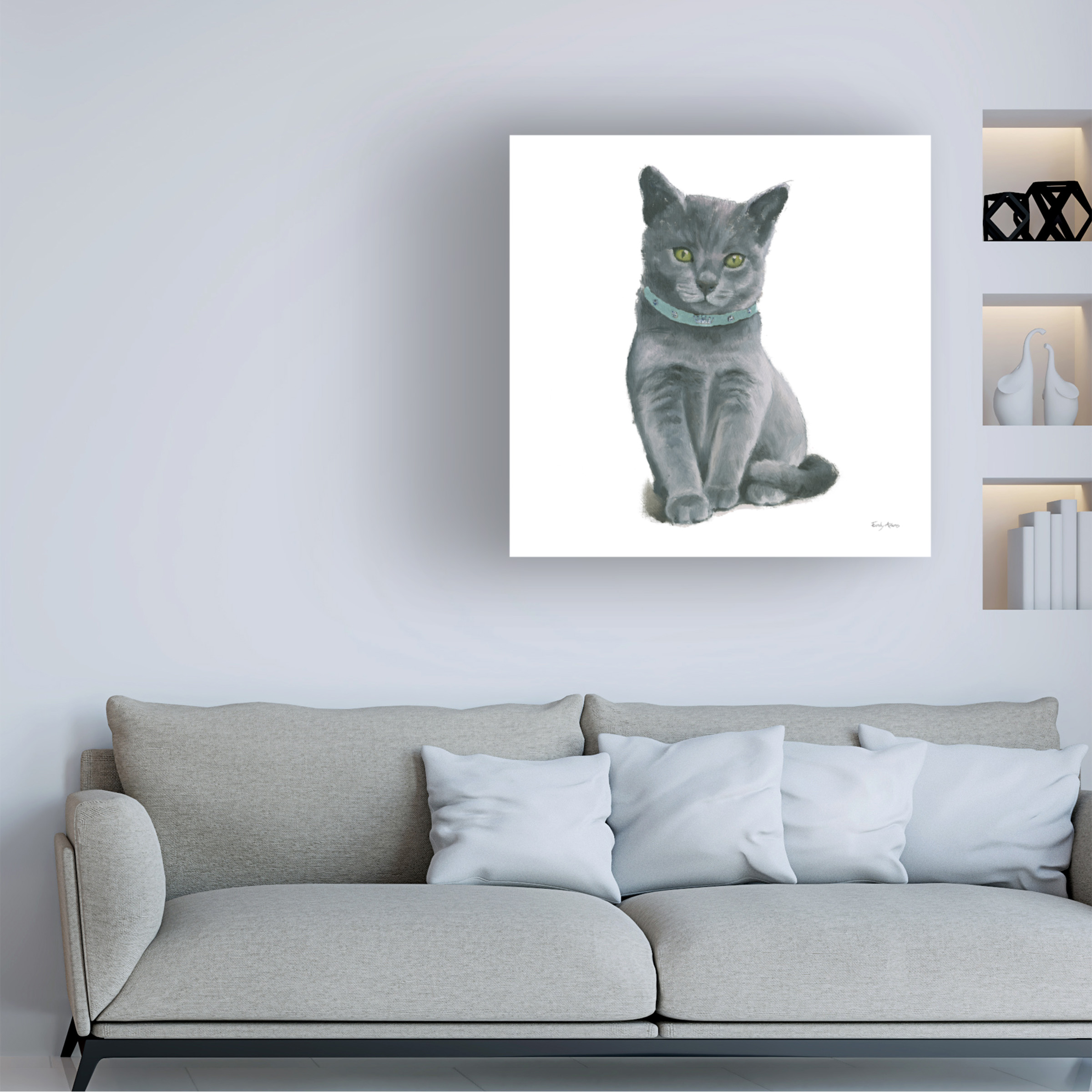 Trademark Fine Art 'Cutie Kitties VI' Canvas Art by Emily Adams