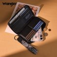thumbnail image 4 of Wrangler Western Wallet for Women RFID Paisley Wristlet Purse with zipper, Black, 4 of 7