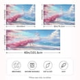 thumbnail image 4 of Haosy Satin Pillowcase for Hair and Skin Standard Cooling Silk Pillow Case with Envelope Closure Pink Peacock Stands on Beach 20"x30", 4 of 9