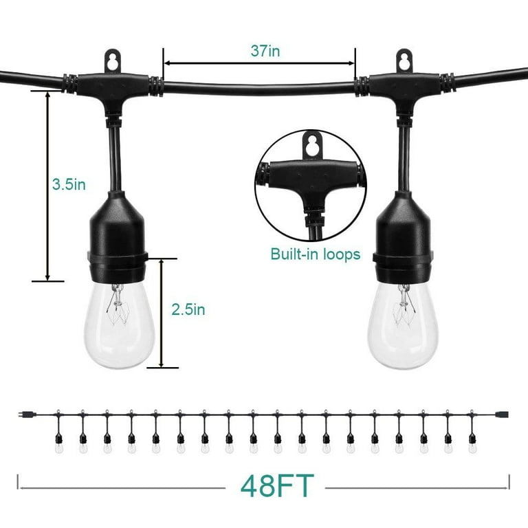 Addlon Solar String Lights Waterproof Patio LED String Lights Outdoor