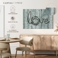 thumbnail image 5 of Elephant Stock Wooden Love Typography Wall Art - Horizontal Canvas Wall Art - Living Room Wall Decor - Inspirational And Typography Canvas - Blue And Gray Decor - 12" x 8", 5 of 8
