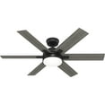 thumbnail image 3 of Hunter - Georgetown Indoor Ceiling Fan With Light, Remote, 52-inch, Matte Black, Modern-style, 6-speed DC Motor, Quick Installation, Energy Star, 52783, 3 of 19