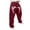 Brick Red, variant on LIWENLI Men's Wide Leg Sweatpants Fleece Lined Baggy Pants with Open Bottom Drawstring Waist S-2XL (White,L)