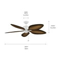 thumbnail image 2 of 310095MWH-Kichler Lighting-Nani - 5 Blade Ceiling Fan-13.2 Inches Tall and 56 Inches Wide-Matte White Finish-Ivory/Walnut Blade Color, 2 of 4