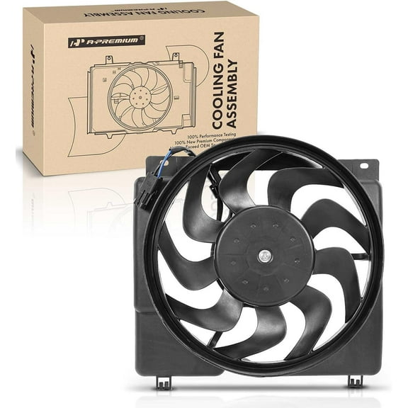 A-Premium Engine Radiator Cooling Fan Assembly Compatible with Jeep Cherokee 1987-2001, Comanche 1987-1992, Wagoneer 1987-1990, 4.0L
