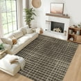 thumbnail image 5 of Geetinfly 5*7FT Area Rugs 1200Gsm 100% Polyester Rug 350Gsm Velvet Weight Pearl Velvet Washed Back Folding Imitation Print Carpet - Modern - Cross Brown tone, 5 of 8