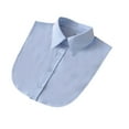 thumbnail image 2 of pitrice Women Simple Design Solid Color False Collar Girls Formal Fake Half Shirt Decorative Detachable Lapel Accessory Blue Point, 2 of 8