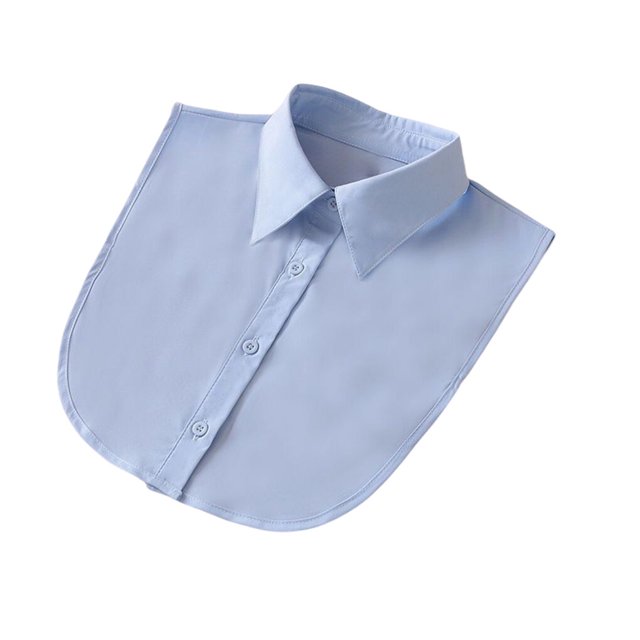 Femmes Design Simple Couleur Unie Faux Col Filles Accessoires Formels Décontractés Fausse Demi-Chemise Décorative Col à Revers Détachable Accessoire Point Bleu