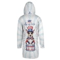 thumbnail image 2 of Happy 4th of July Patriotic Rat Terrier Marching Band Uniform Balloons Fireworks All Over Print 3D Hooded Duffle Toggle Coat Ratty Dog Lover - 13009, 2 of 6