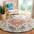 thumbnail image 3 of SAFAVIEH Madison Joandra Southwestern Area Rug, Ivory/Orange, 9' x 9' Round, 3 of 11