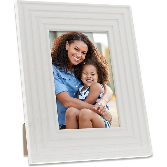 COLUMBUS WHITE 5x7 frame with Grooves - 5x7