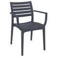 thumbnail image 1 of Compamia Artemis Chaise de Salle à Manger d'Extérieur pour Patio avec Accoudoirs, Gris Foncé, 1 of 14